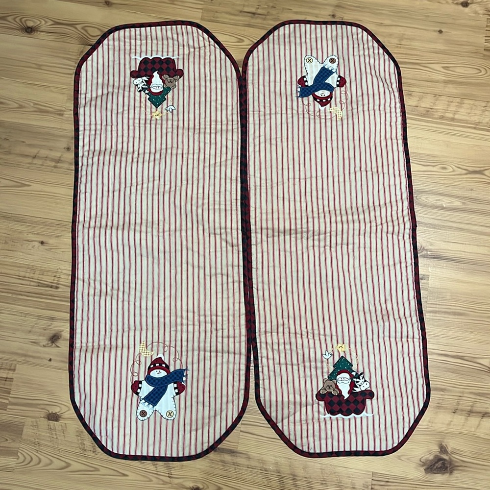 Two 90’s Vintage Christmas Runners